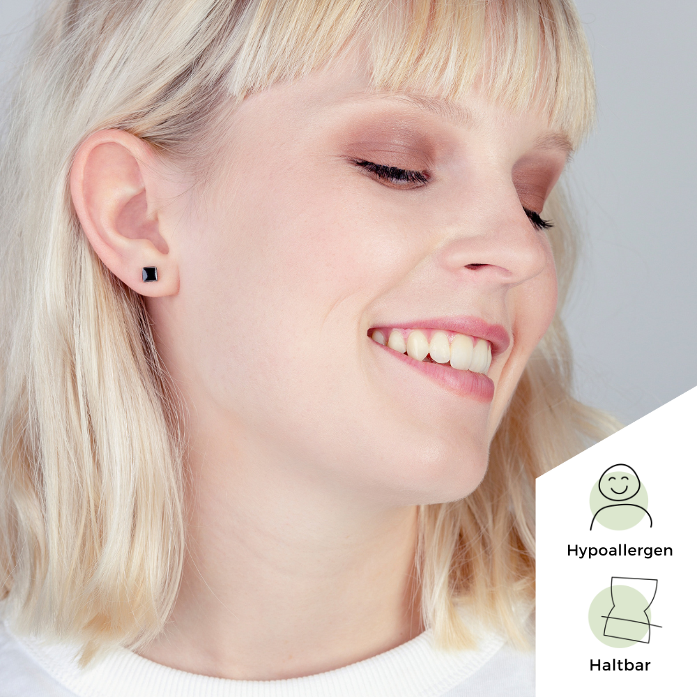 Foto von Minimalistische Keramik Ohrringe • 5mm