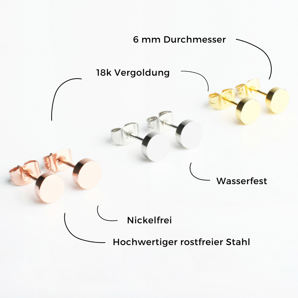 Foto von Kleine Ohrstecker mit Kreiselementen