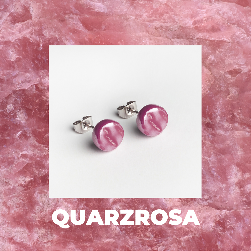 Foto von Glasohrstecker in Perlmuttoptik • 8mm