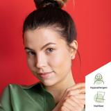 Foto von Glasohrstecker in Perlmuttoptik • 8mm