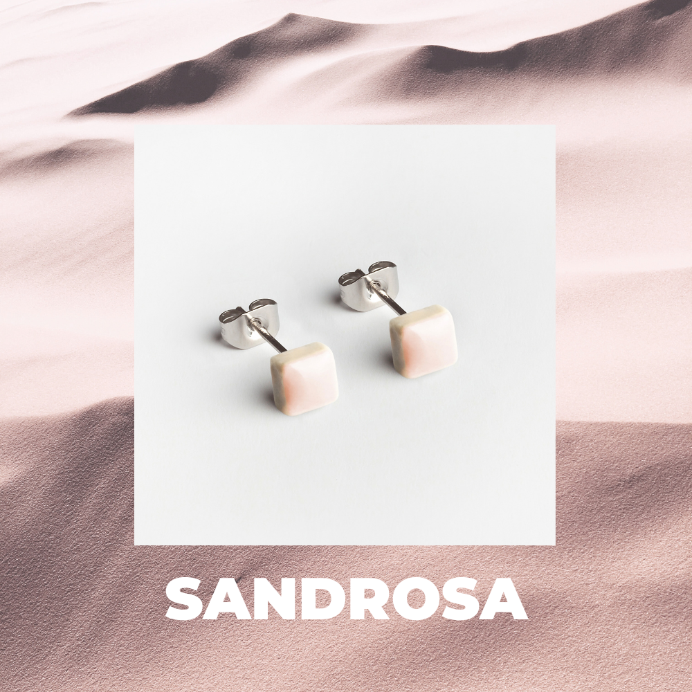 Foto von Minimalistische Keramik Ohrringe • 5mm