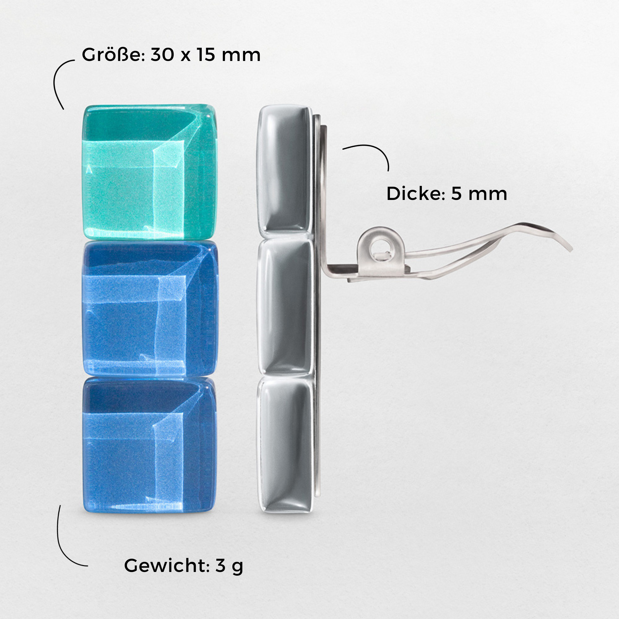 Foto von Geometrische Clips Ohrringe