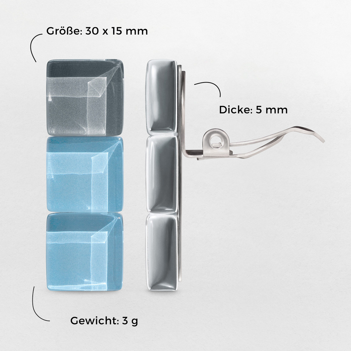 Foto von Geometrische Clips Ohrringe