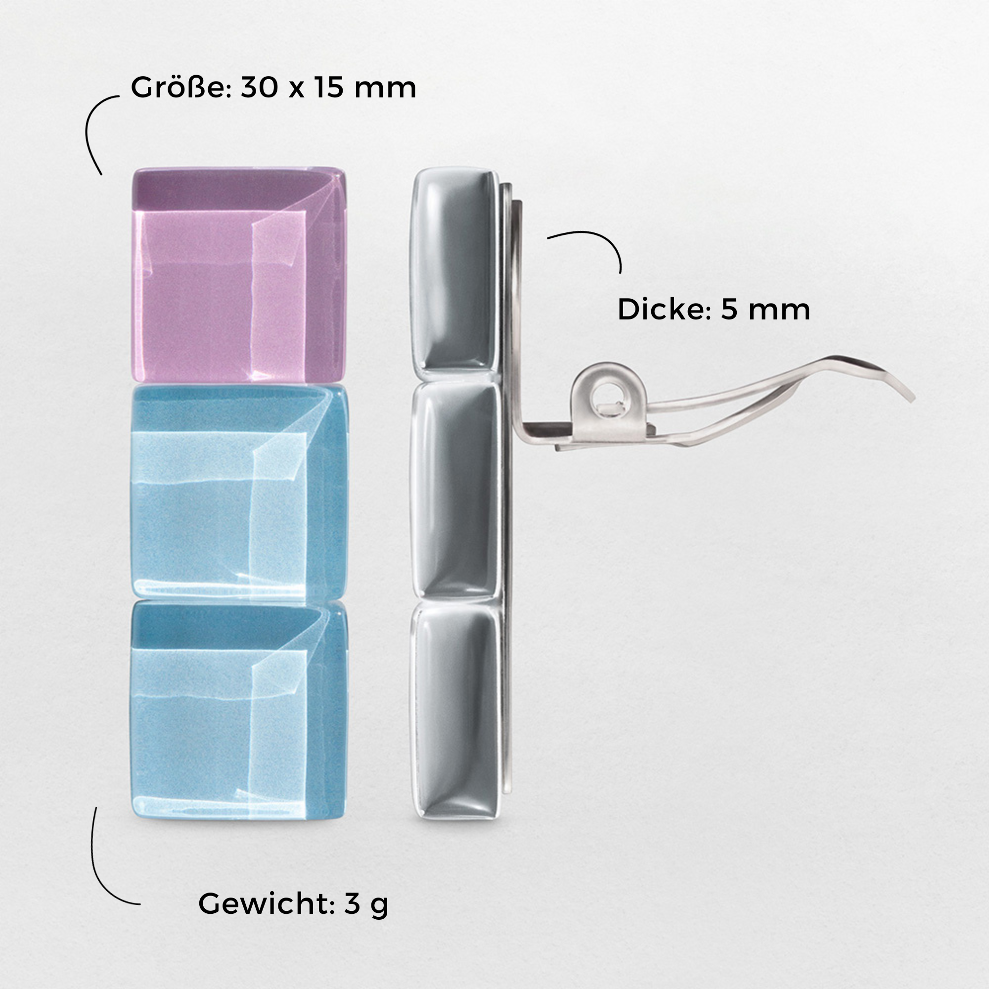 Foto von Geometrische Clips Ohrringe