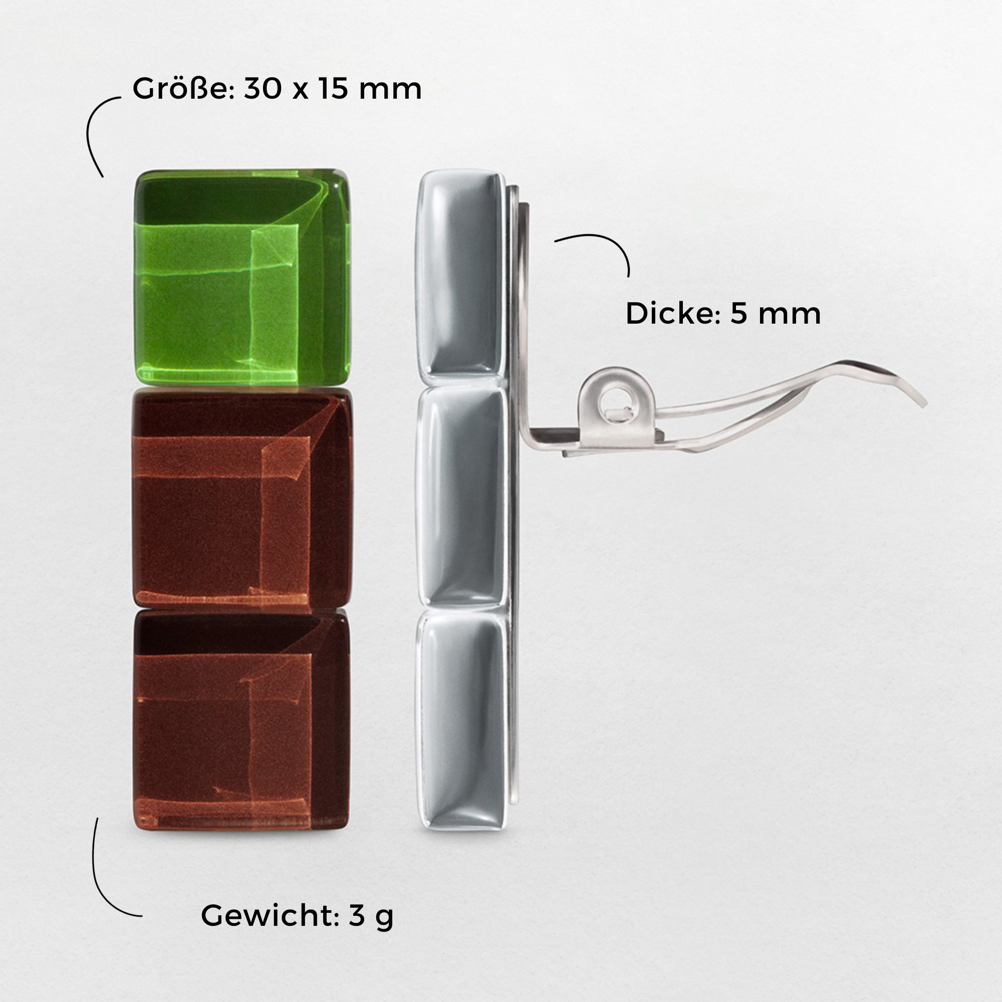 Foto von Geometrische Clips Ohrringe