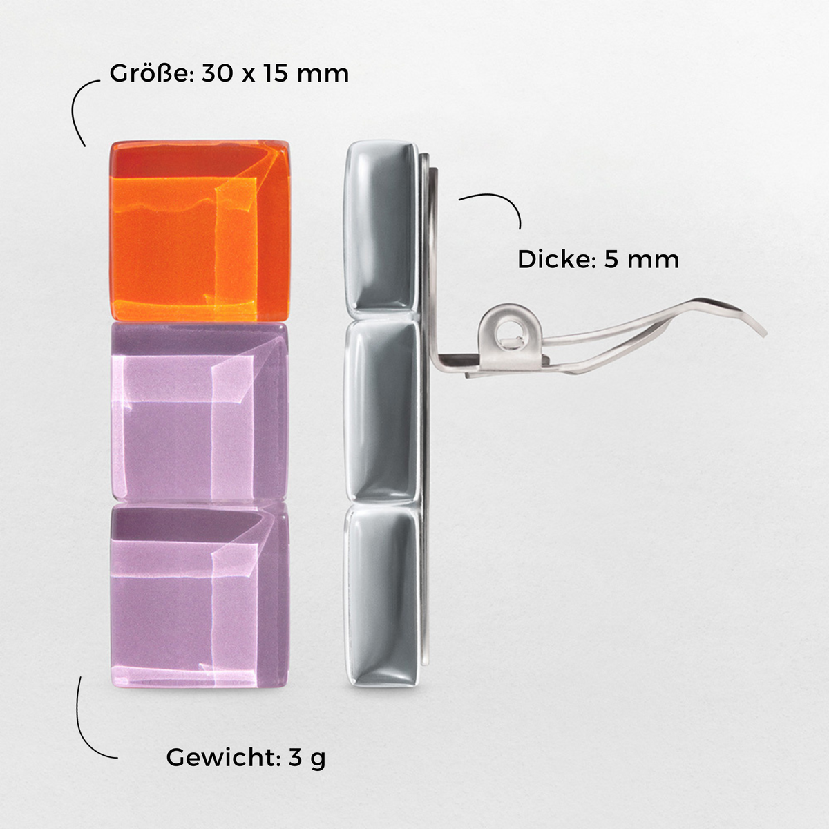 Foto von Geometrische Clips Ohrringe