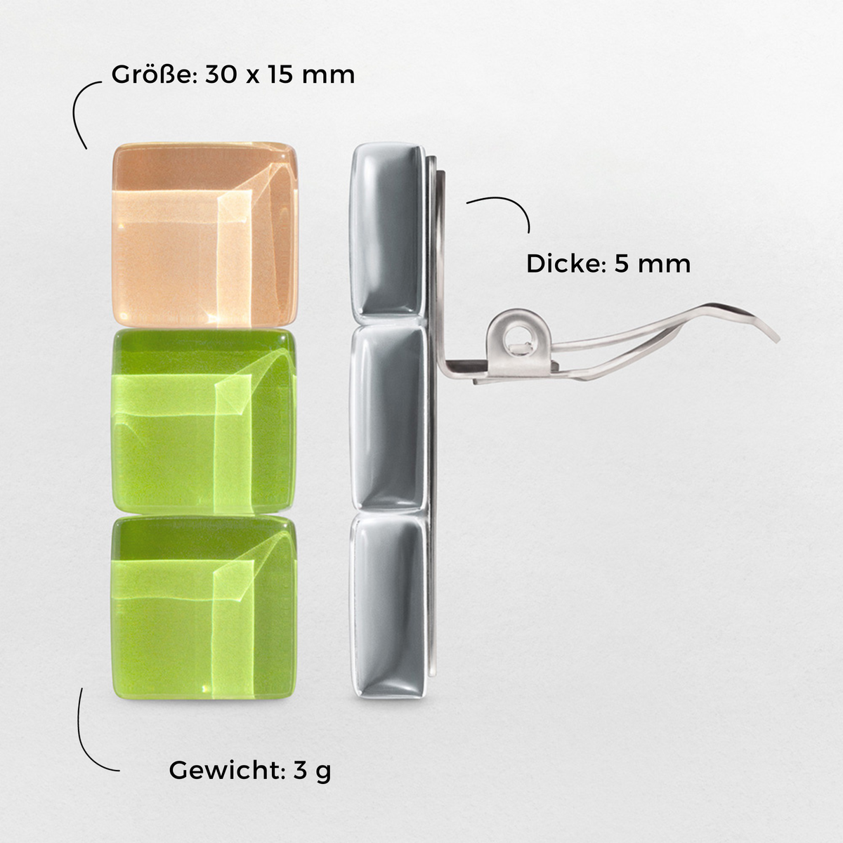 Foto von Geometrische Clips Ohrringe