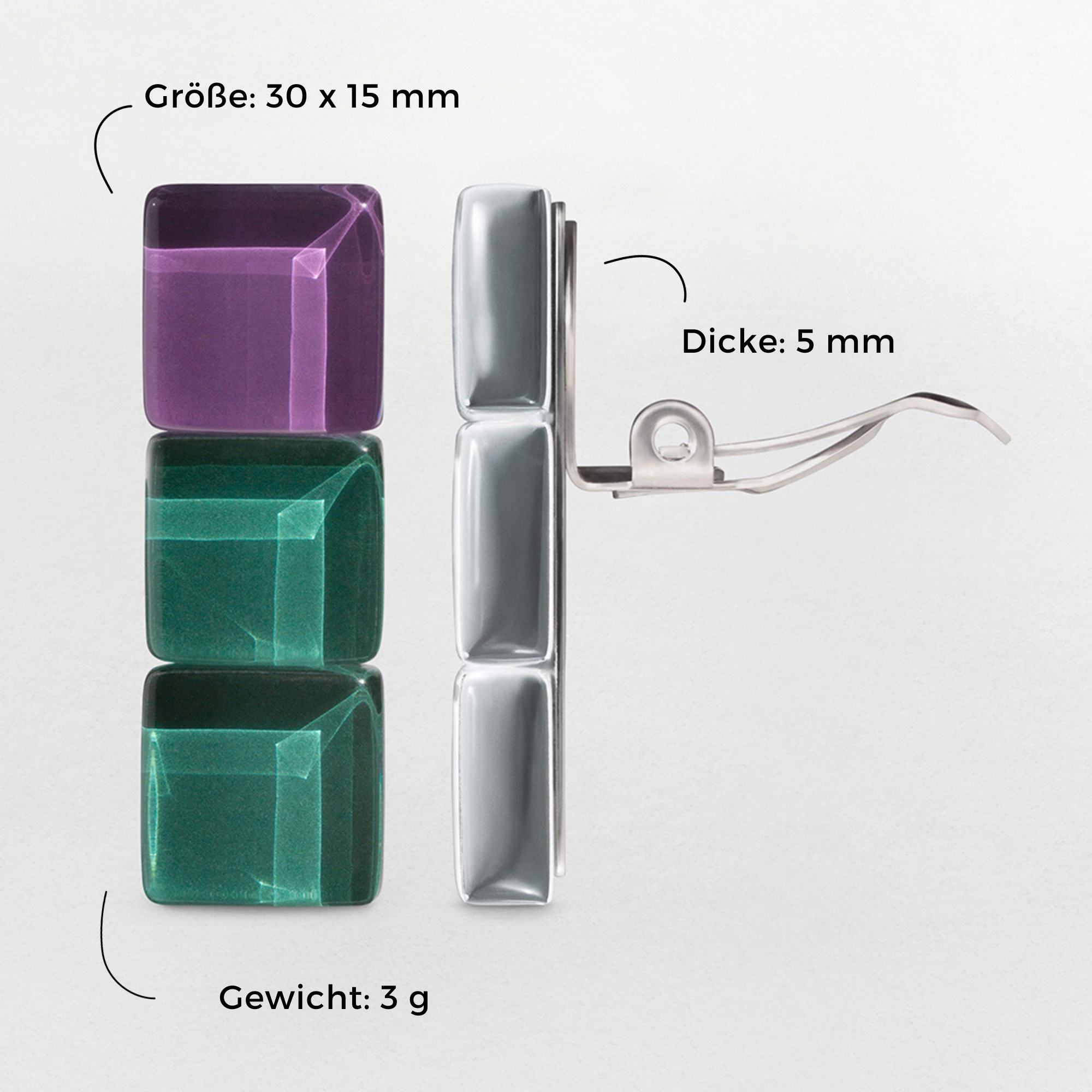 Foto von Geometrische Clips Ohrringe