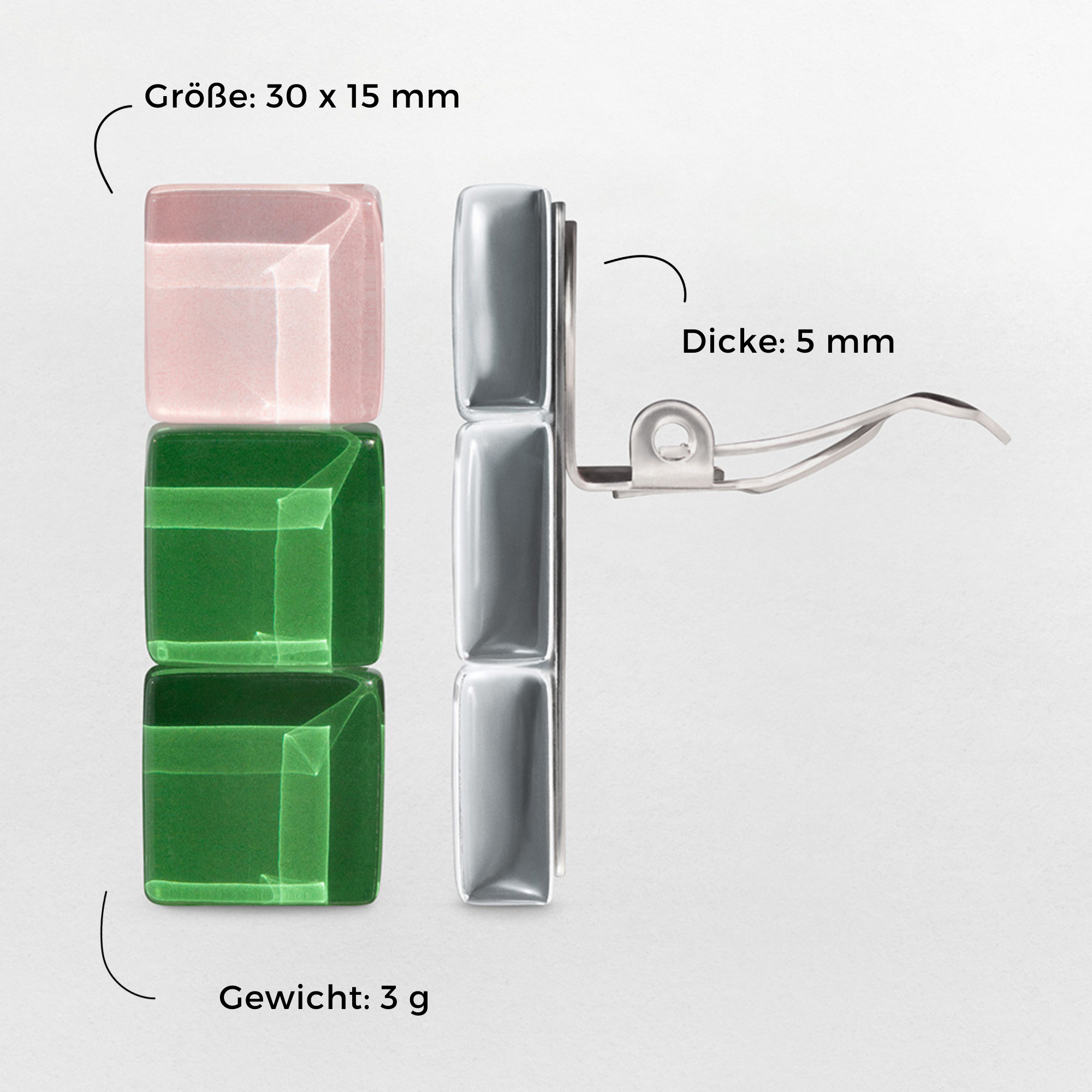 Foto von Geometrische Clips Ohrringe