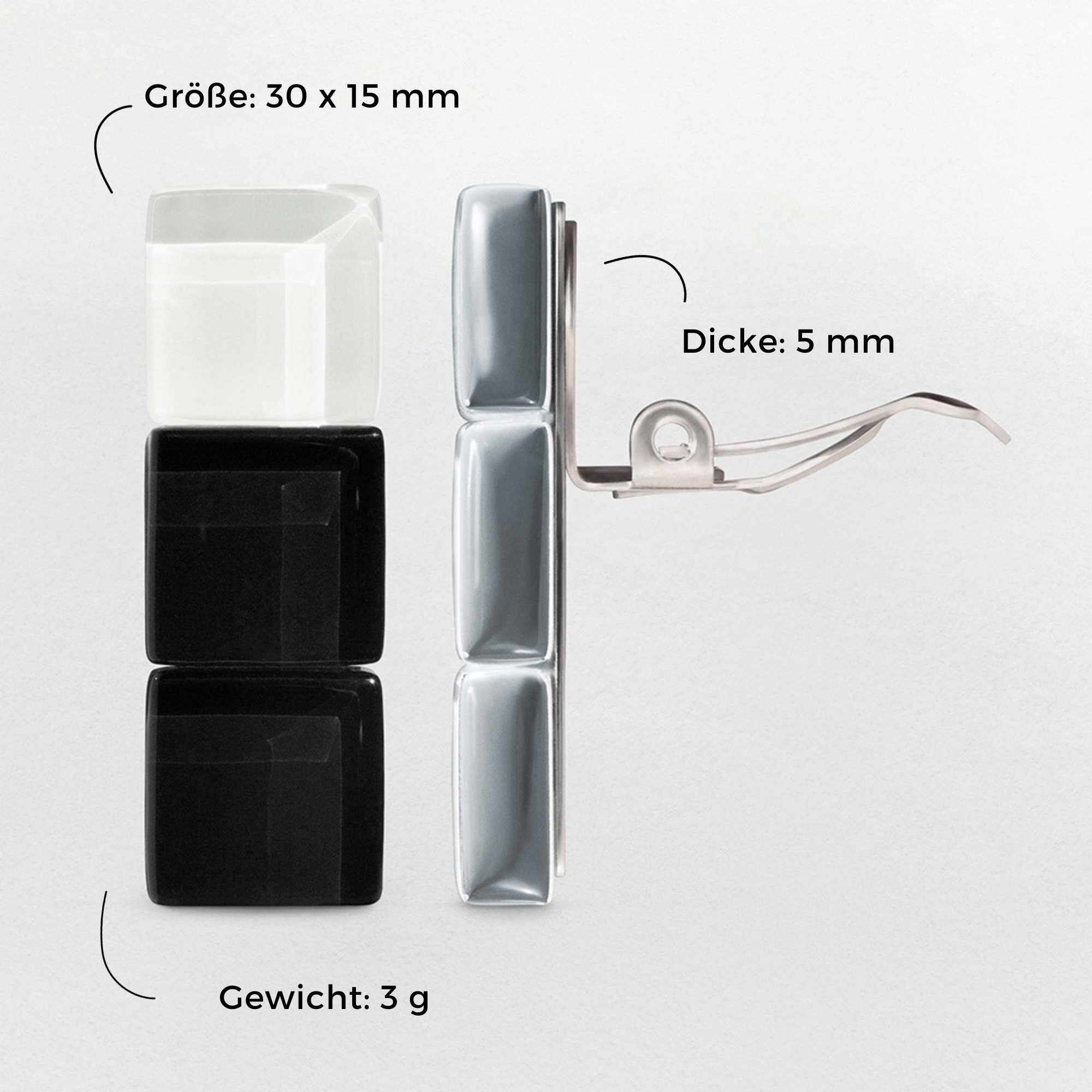 Foto von Geometrische Clips Ohrringe