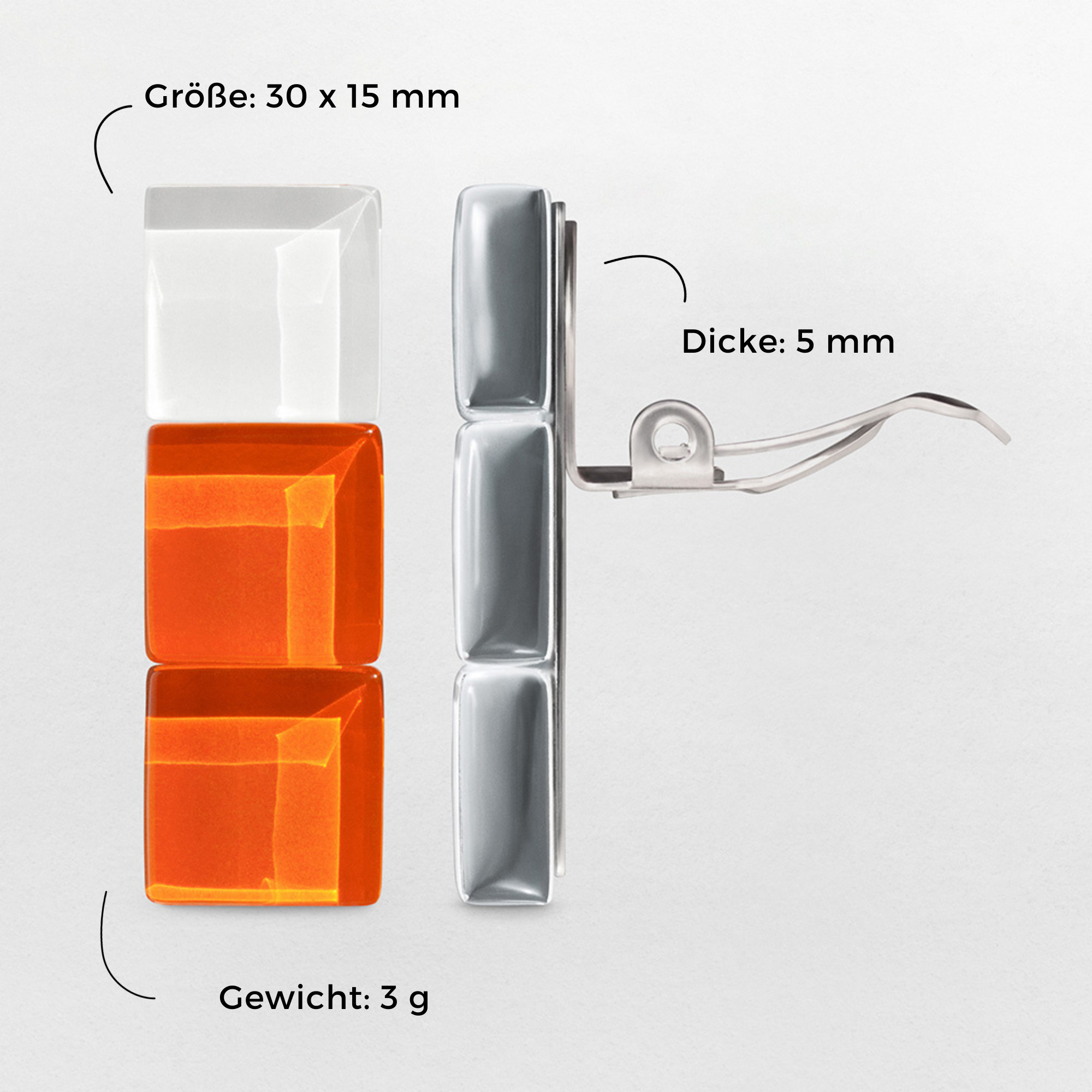 Foto von Geometrische Clips Ohrringe