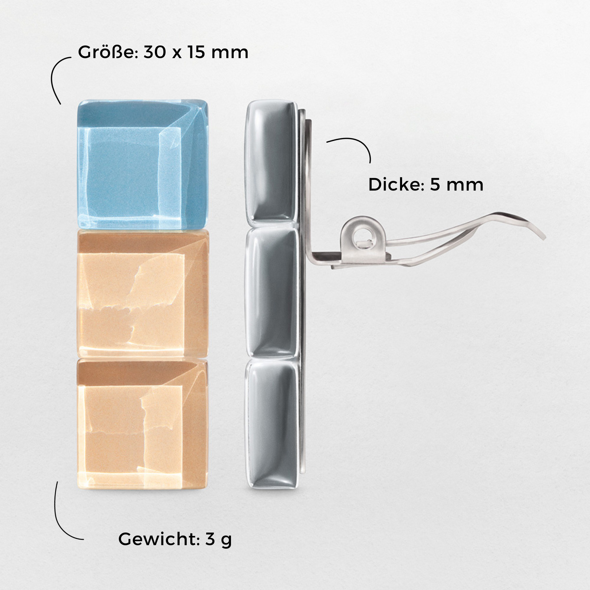 Foto von Geometrische Clips Ohrringe