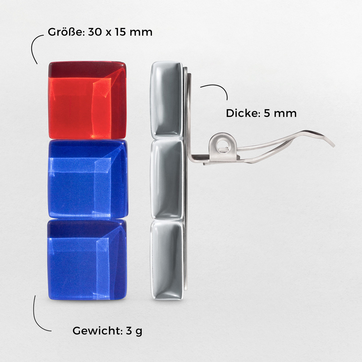 Foto von Geometrische Clips Ohrringe