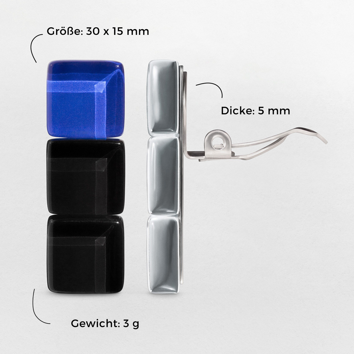 Foto von Geometrische Clips Ohrringe