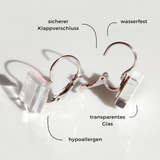 Foto von Geometrische Ohrringe aus Glas • 10mm