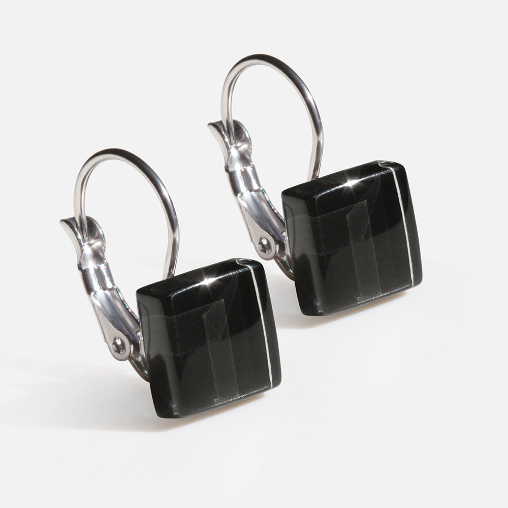Foto von Geometric glass earrings • 10mm