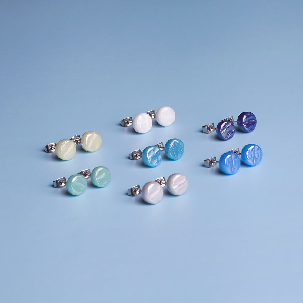 Ohrstecker 3er Set aus Glas • 8mm
