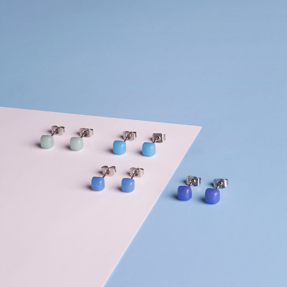 Foto von Geometrische Ohrringe 3er Set • 4mm