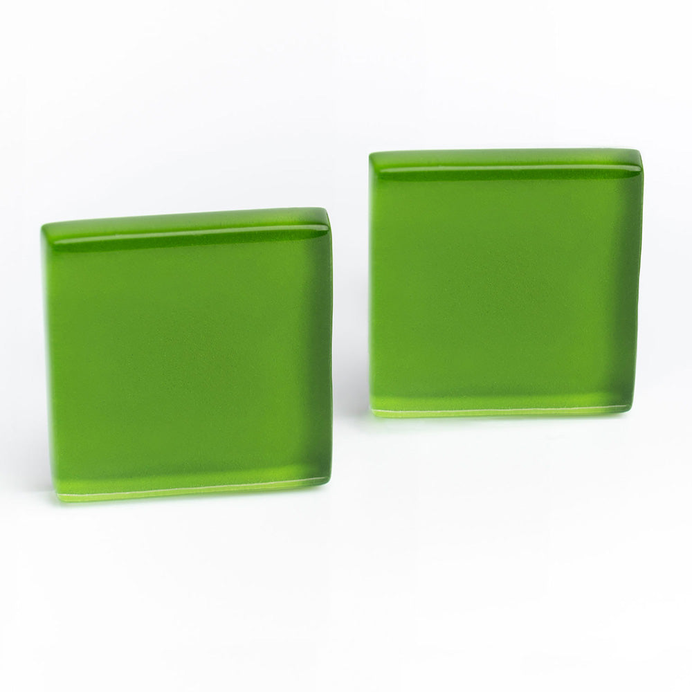 Foto von Statement Clip Ohrringe aus Glas • 20mm Foto von Statement Clip Ohrringe aus Glas • 20mm