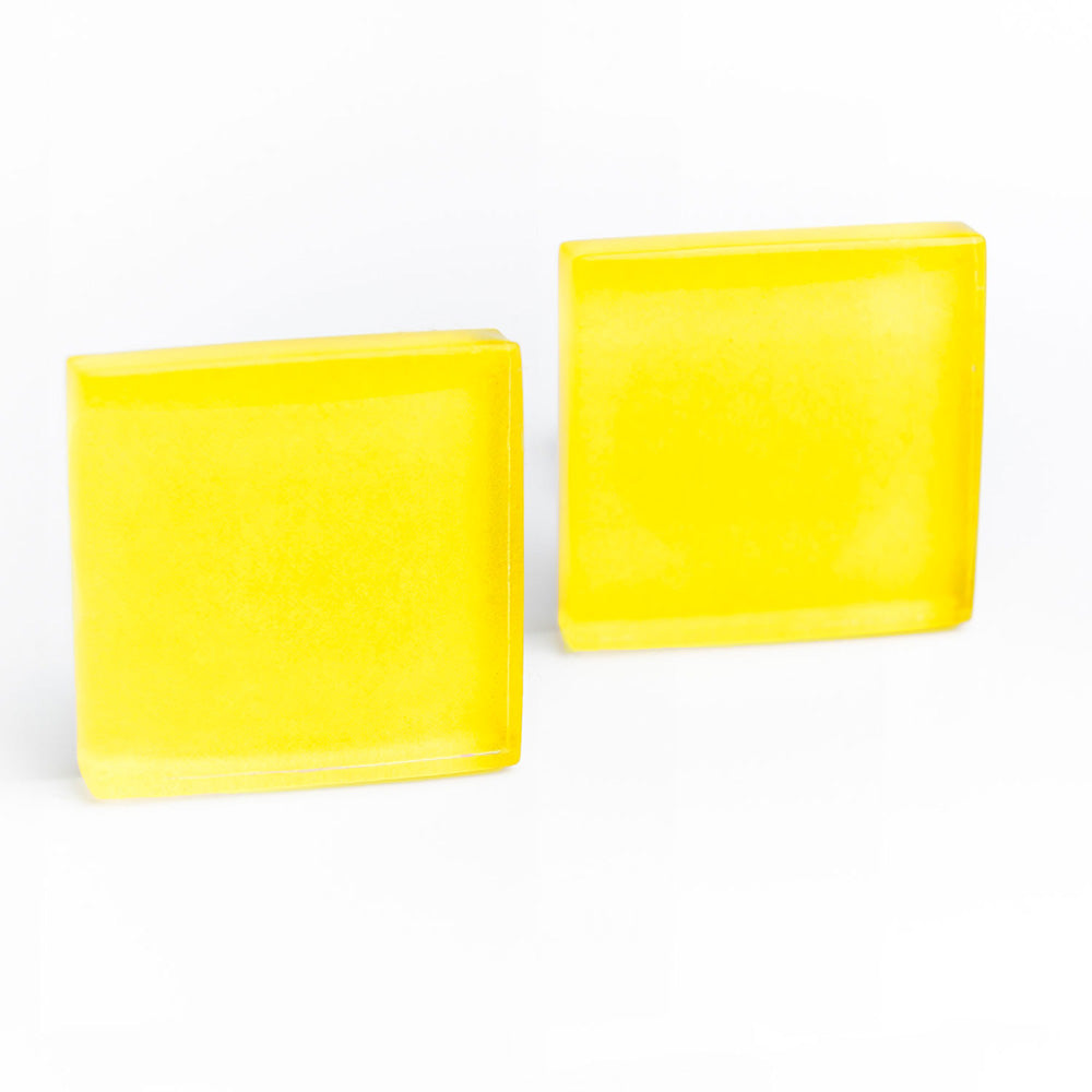 Foto von Statement Clip Ohrringe aus Glas • 20mm