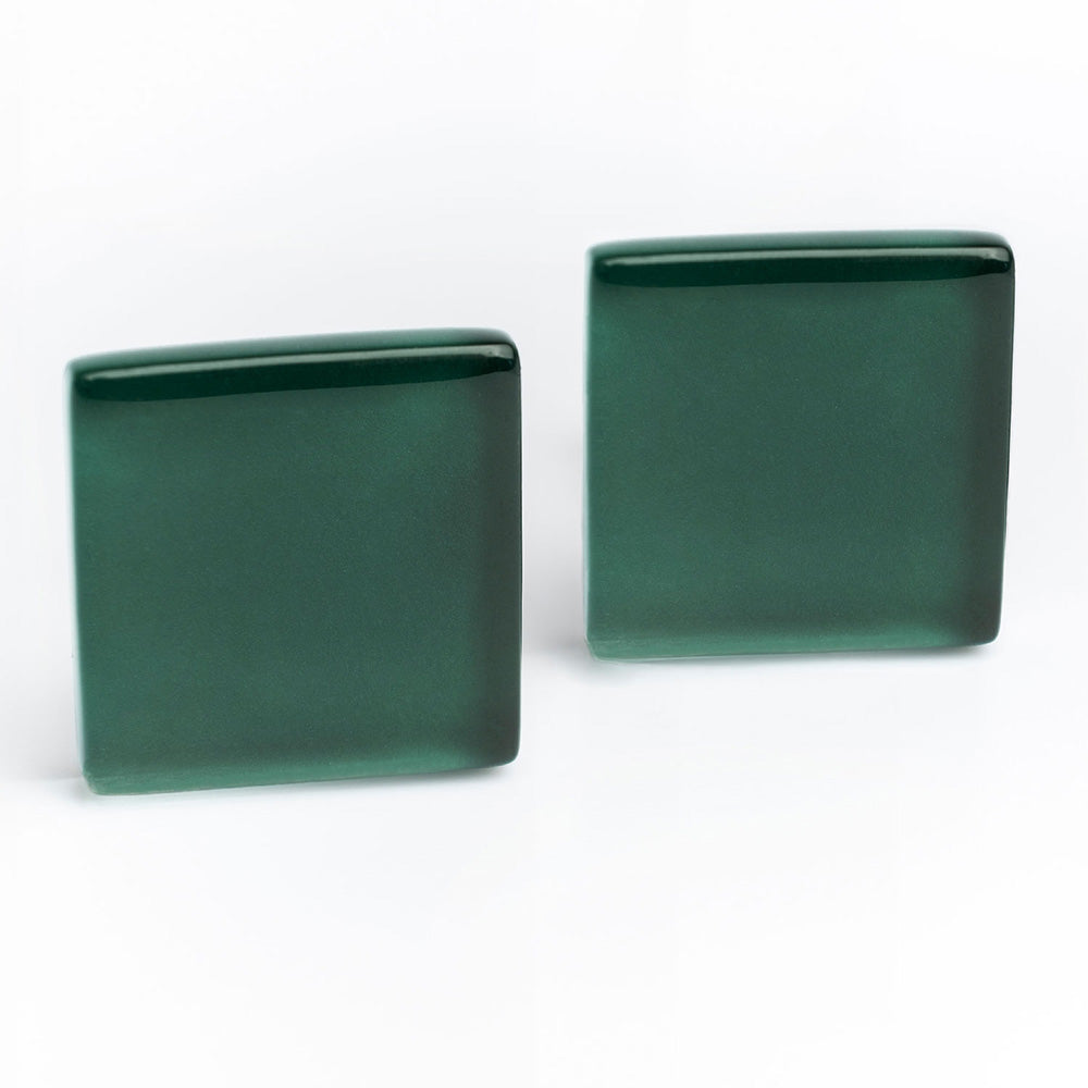 Foto von Statement Clip Ohrringe aus Glas • 20mm