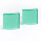 Foto von Statement Clip Ohrringe aus Glas • 20mm