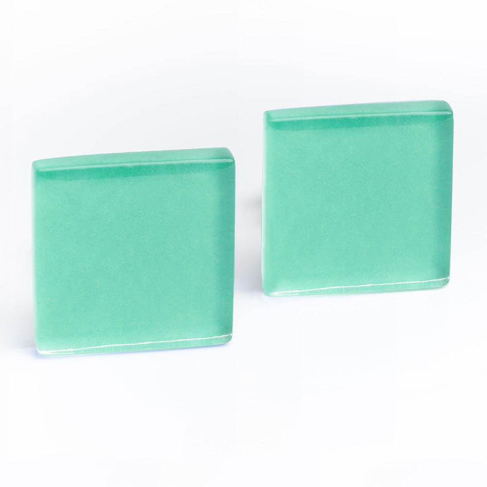 Foto von Statement Clip Ohrringe aus Glas • 20mm