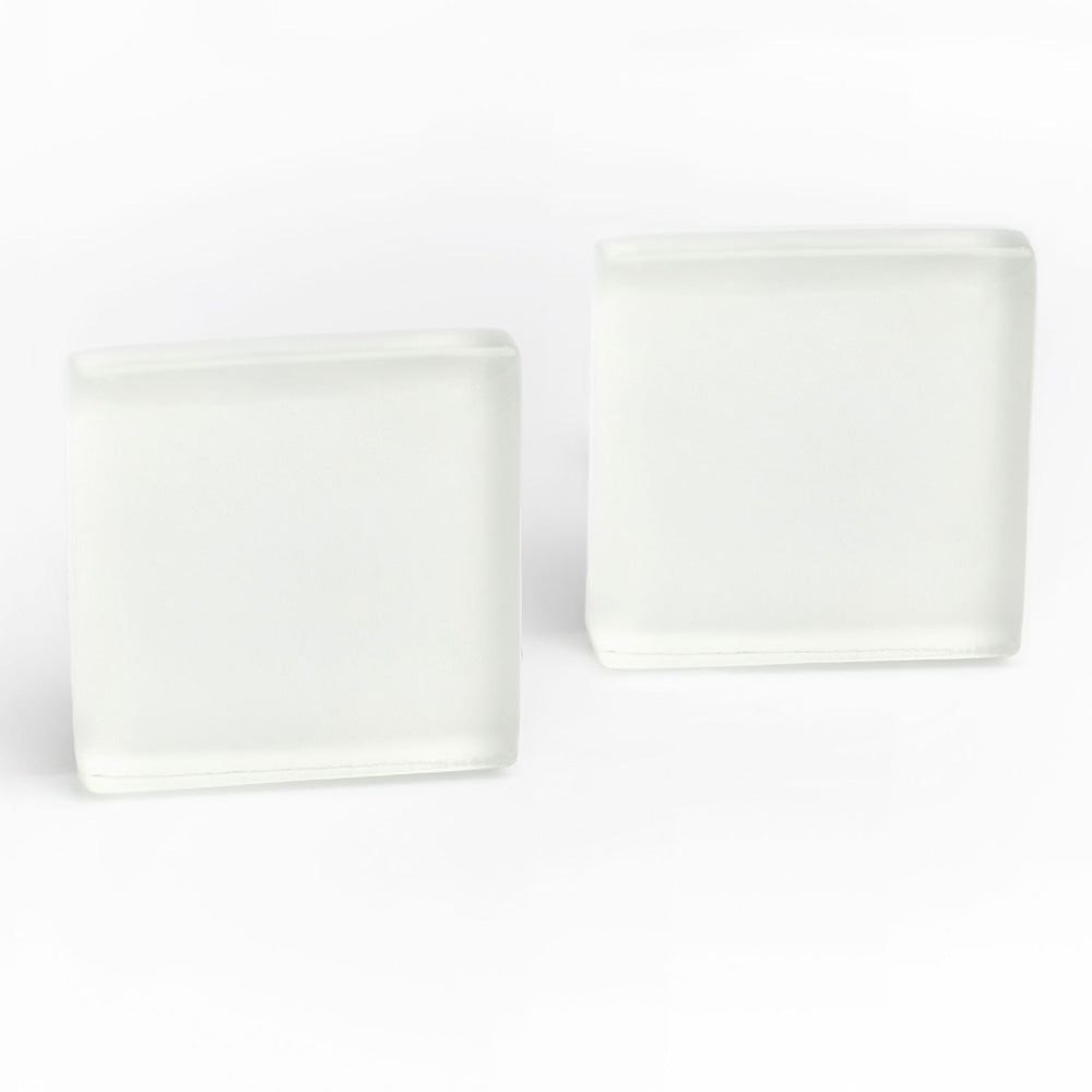 Foto von Statement Clip Ohrringe aus Glas • 20mm