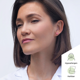 Foto von Glasohrstecker in Perlmuttoptik • 8mm