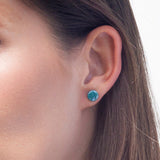 Foto von Glasohrstecker in Perlmuttoptik • 8mm