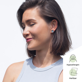 Foto von Small glass stud earrings • 10mm 