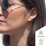 Foto von Glasohrstecker in Perlmuttoptik • 8mm