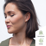 Foto von Glasohrstecker in Perlmuttoptik • 8mm