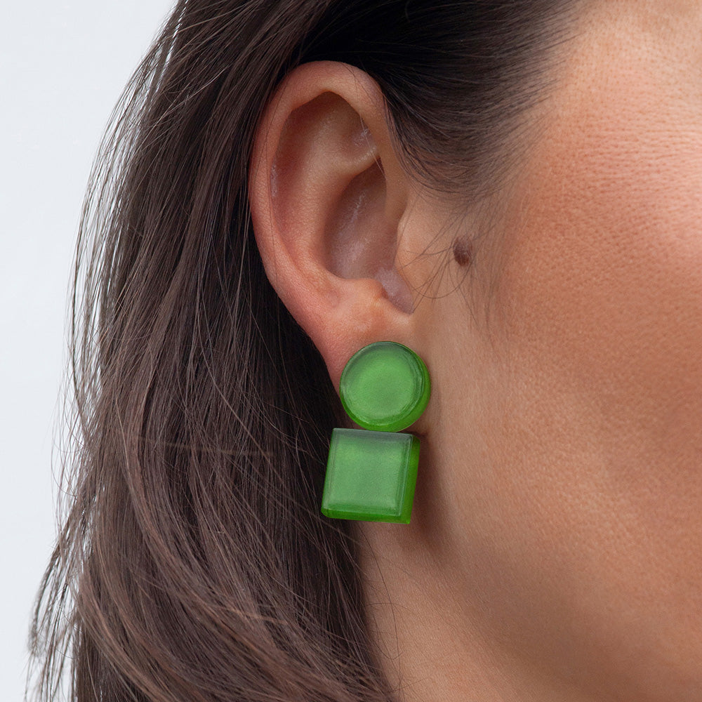 Foto von Geometrische Clip Ohrringe
