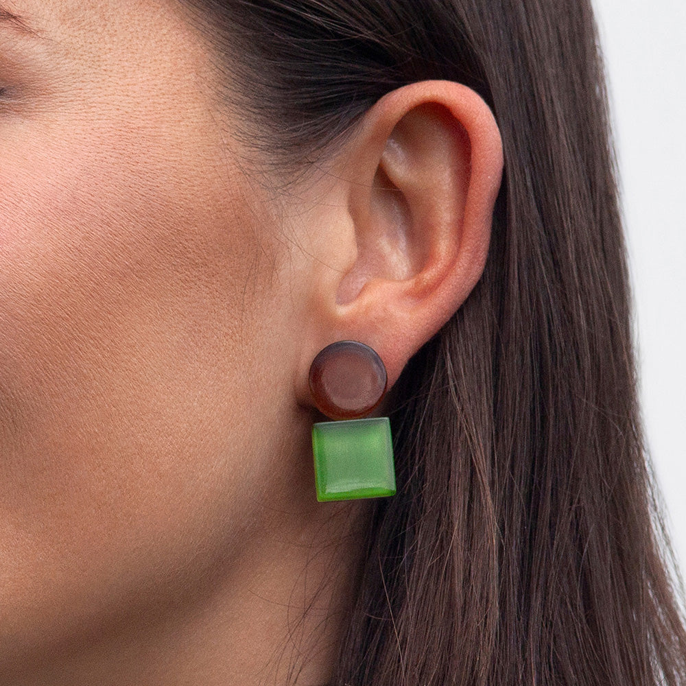 Foto von Geometrische Clip Ohrringe