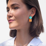 Foto von Geometrische Clip Ohrringe