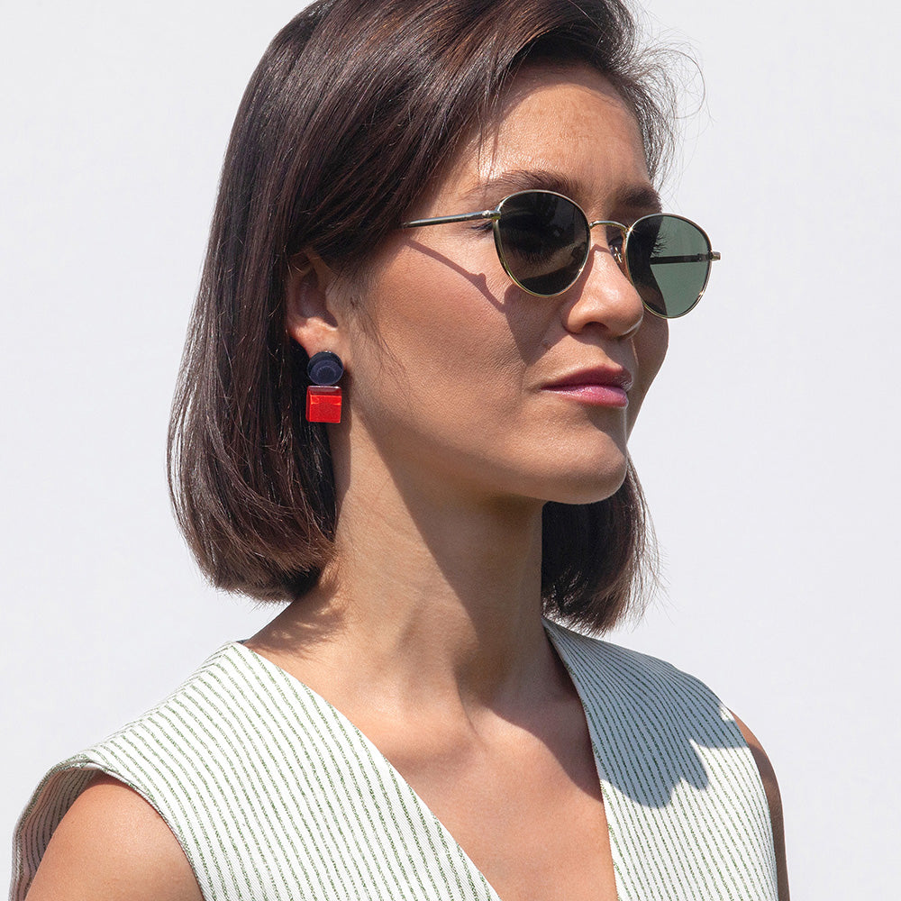 Foto von Geometrische Clip Ohrringe