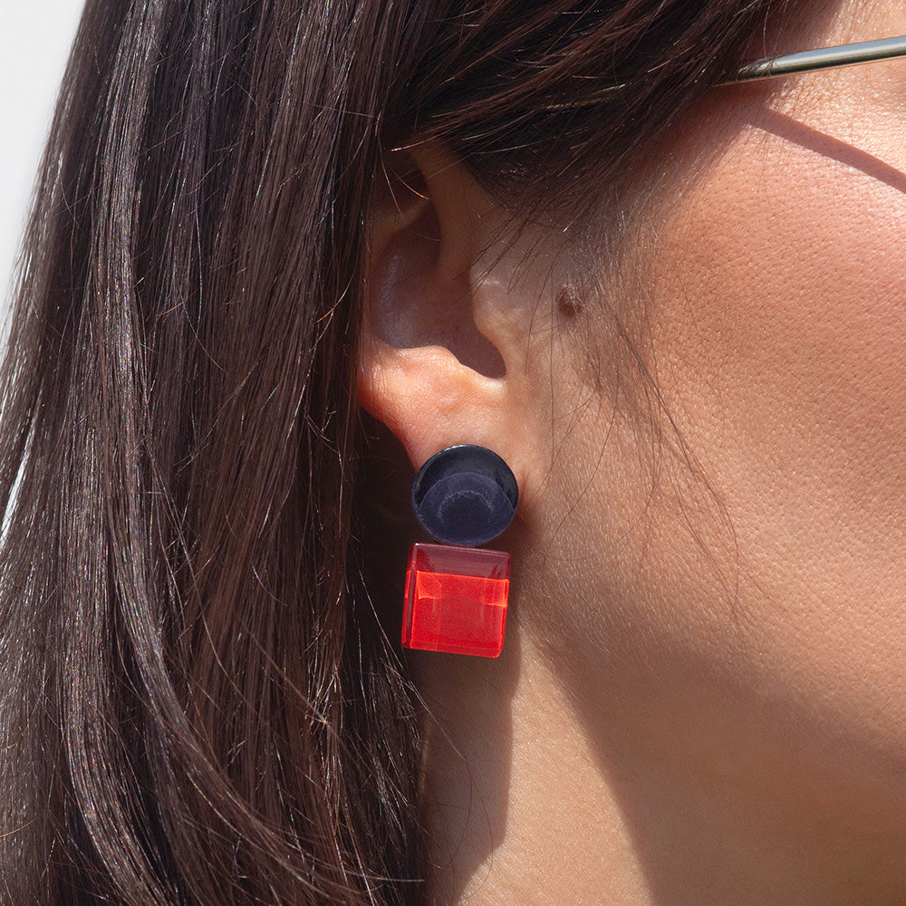 Foto von Geometrische Clip Ohrringe