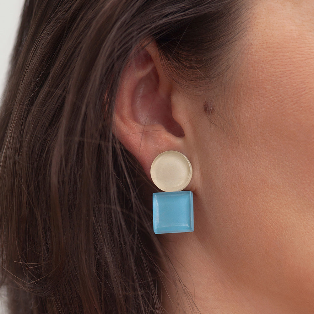 Foto von Geometrische Clip Ohrringe