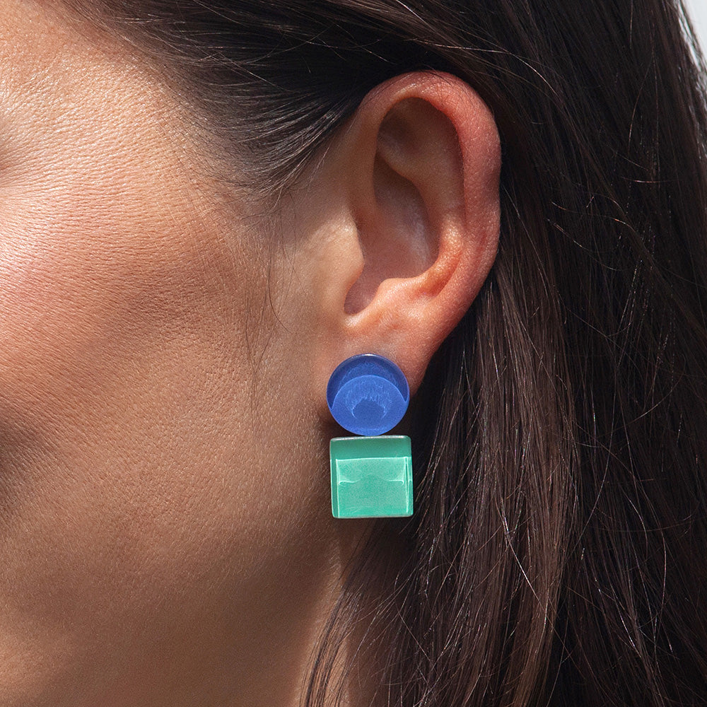 Foto von Geometrische Clip Ohrringe