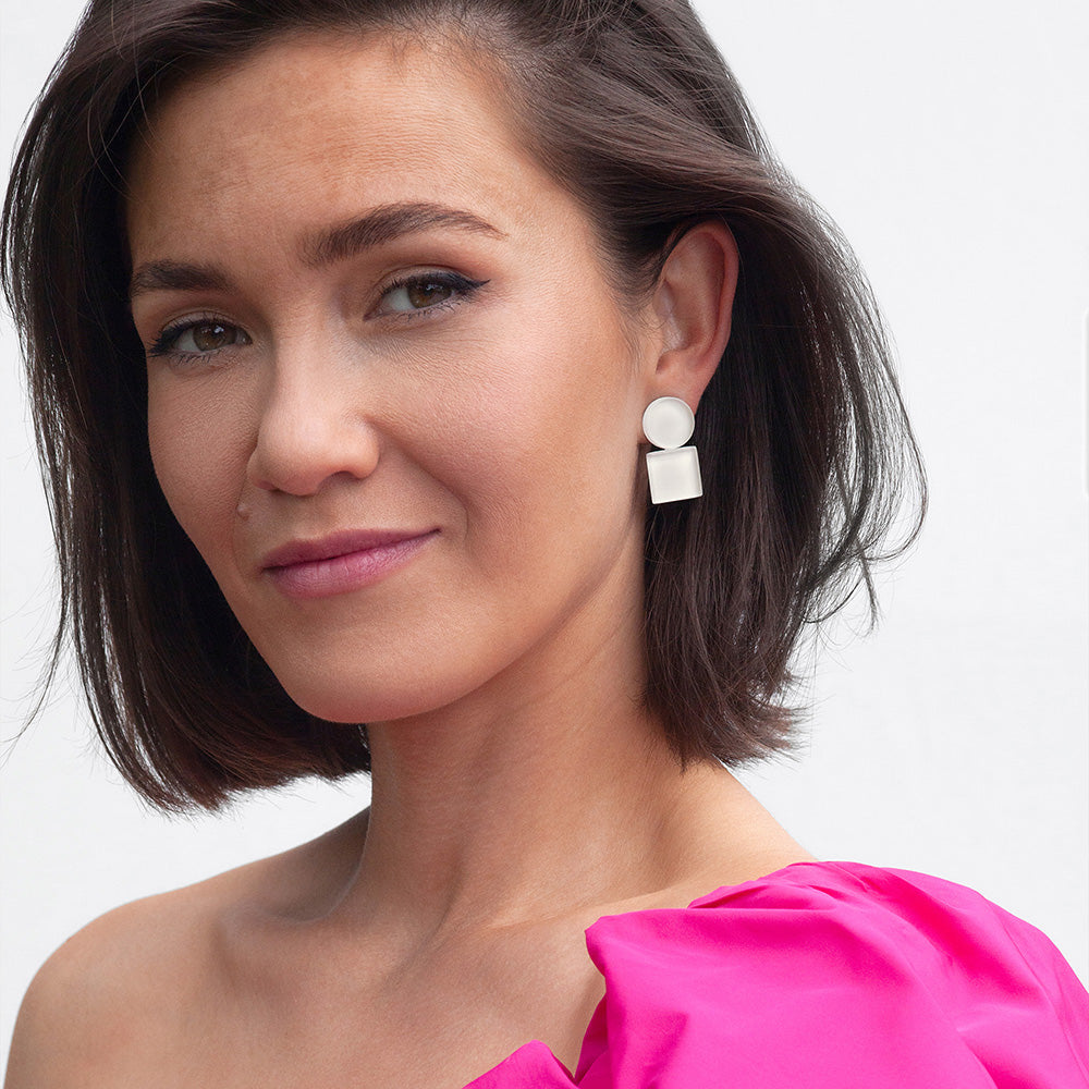 Foto von Geometrische Clip Ohrringe