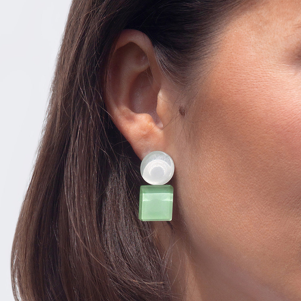 Foto von Geometrische Clip Ohrringe