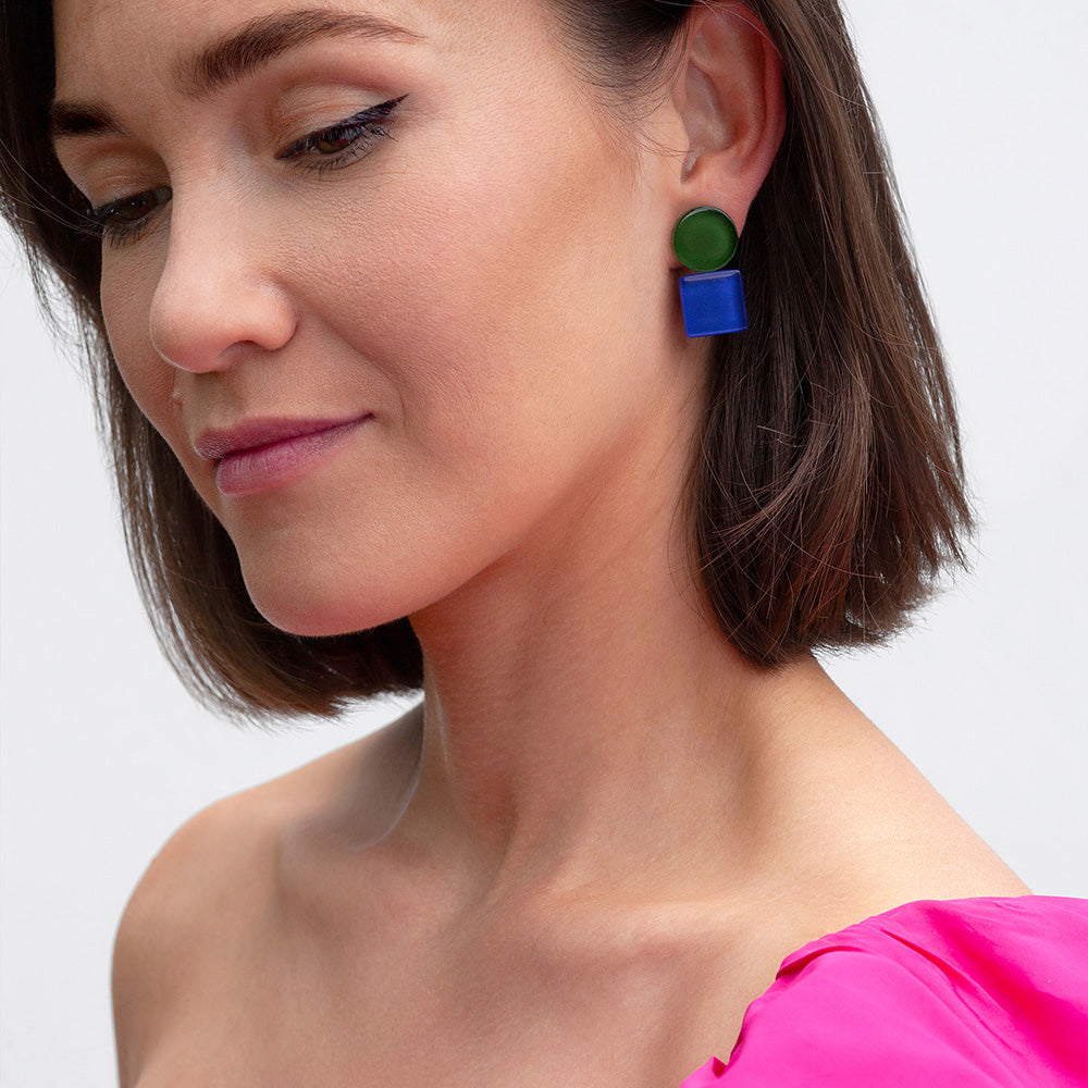 Foto von Geometrische Clip Ohrringe