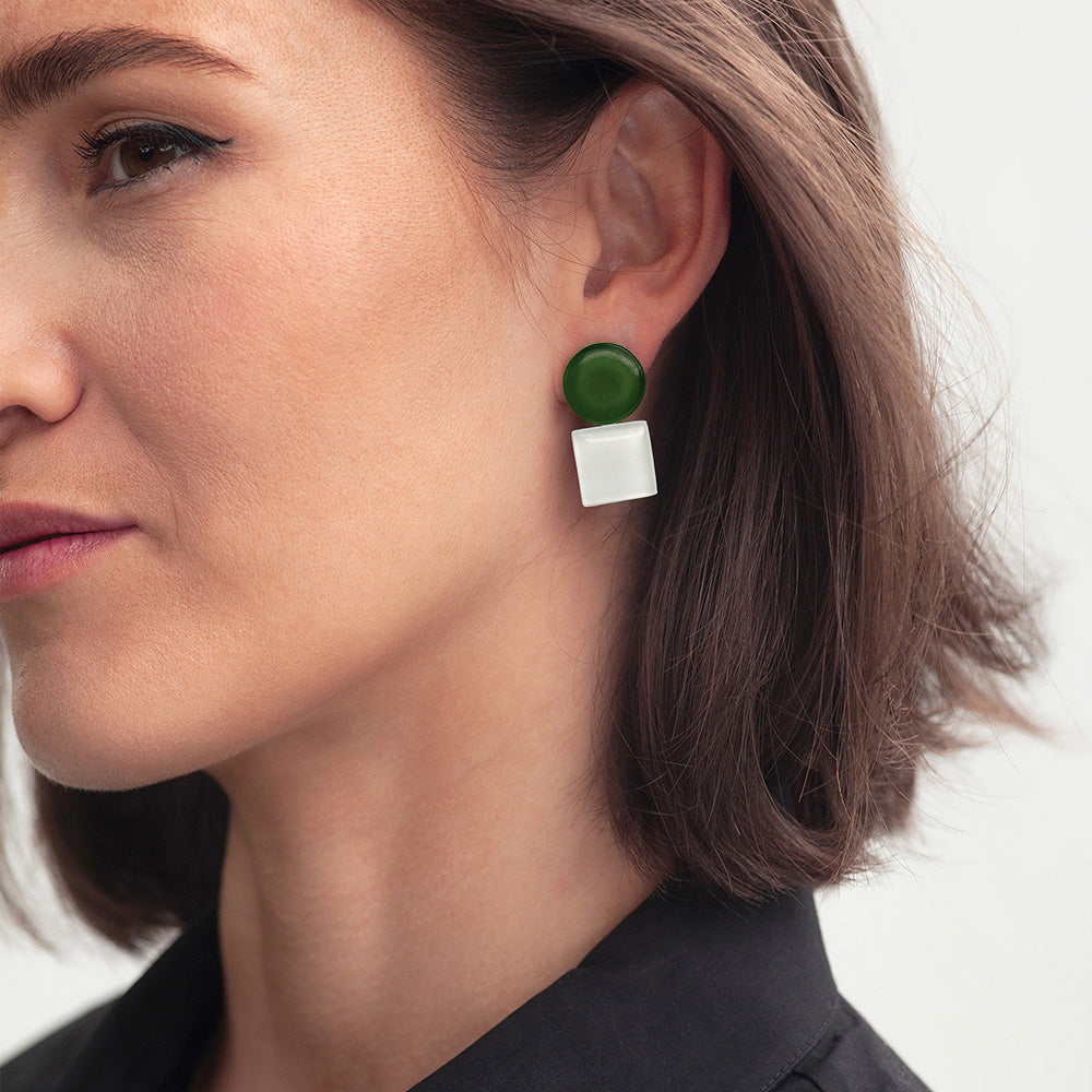 Foto von Geometrische Clip Ohrringe