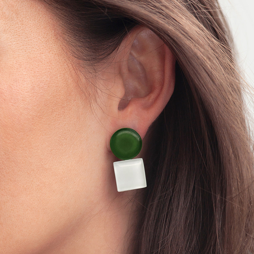 Foto von Geometrische Clip Ohrringe