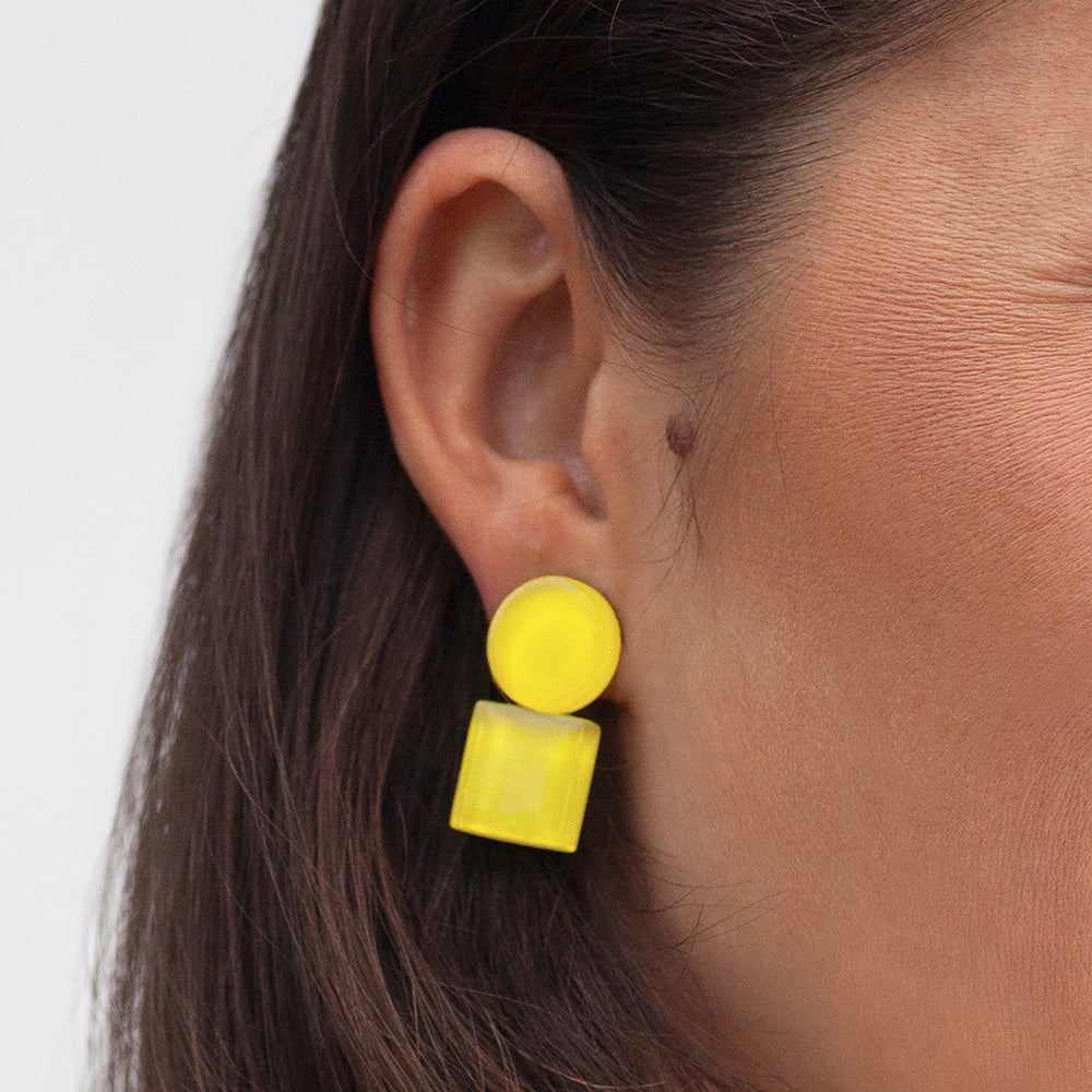 Foto von Geometrische Clip Ohrringe