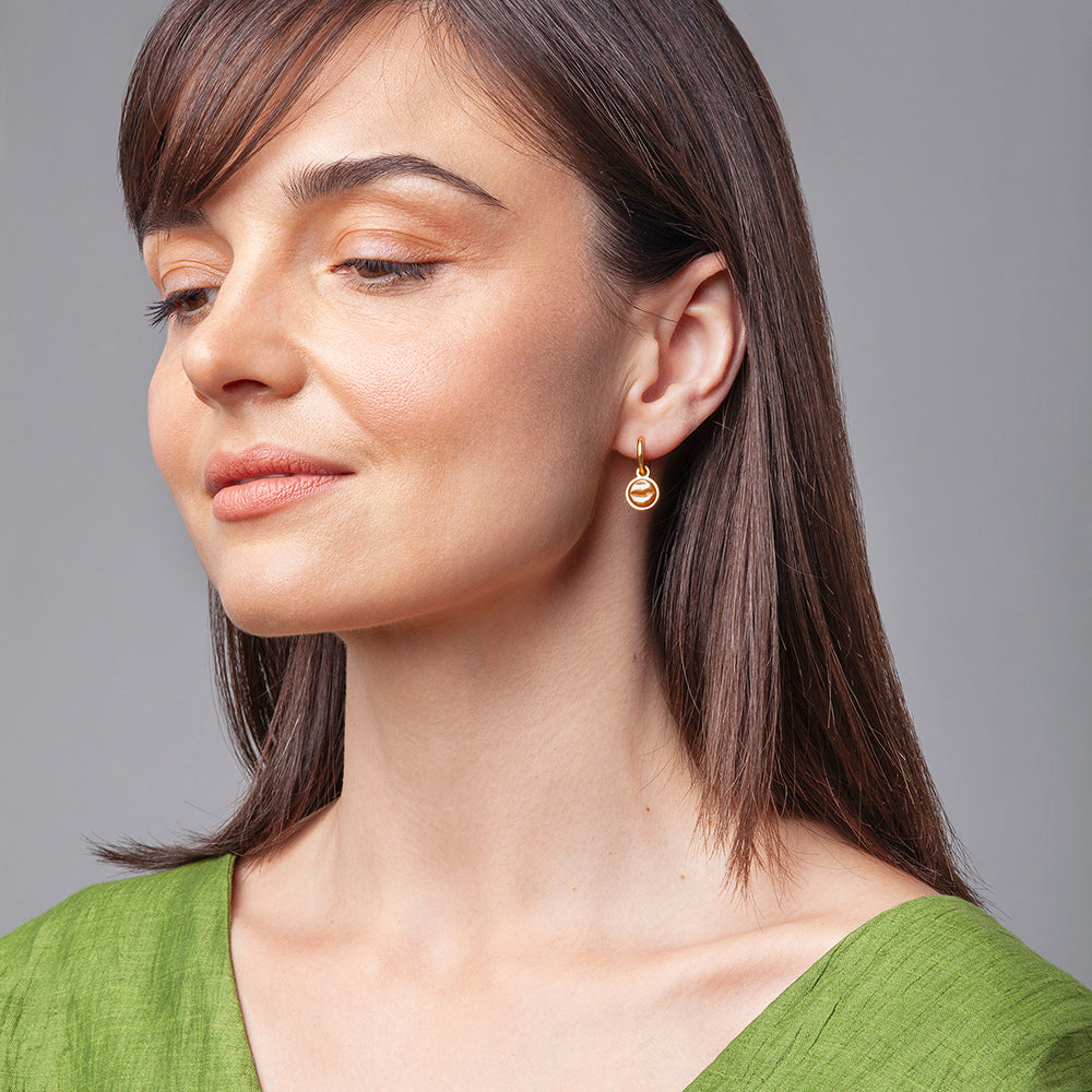 Foto von Hoop clip earrings with pendants • Mix & Match ear clips • 14mm