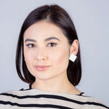 Foto von Statement Clip Ohrringe aus Glas • 20mm Foto von Statement Clip Ohrringe aus Glas • 20mm