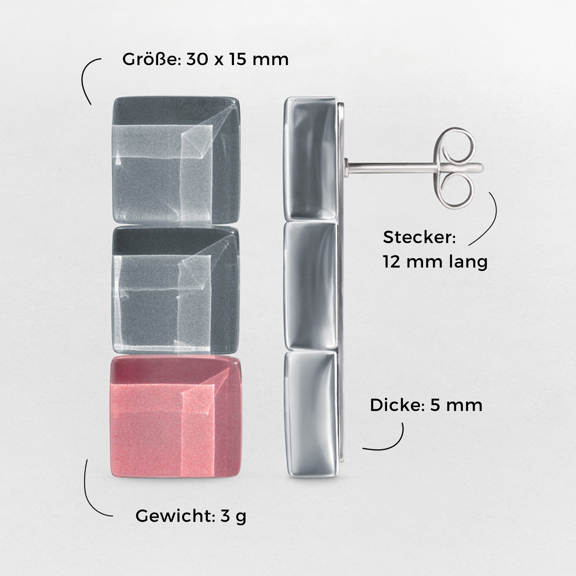 Foto von Geometrische Ohrringe hängend