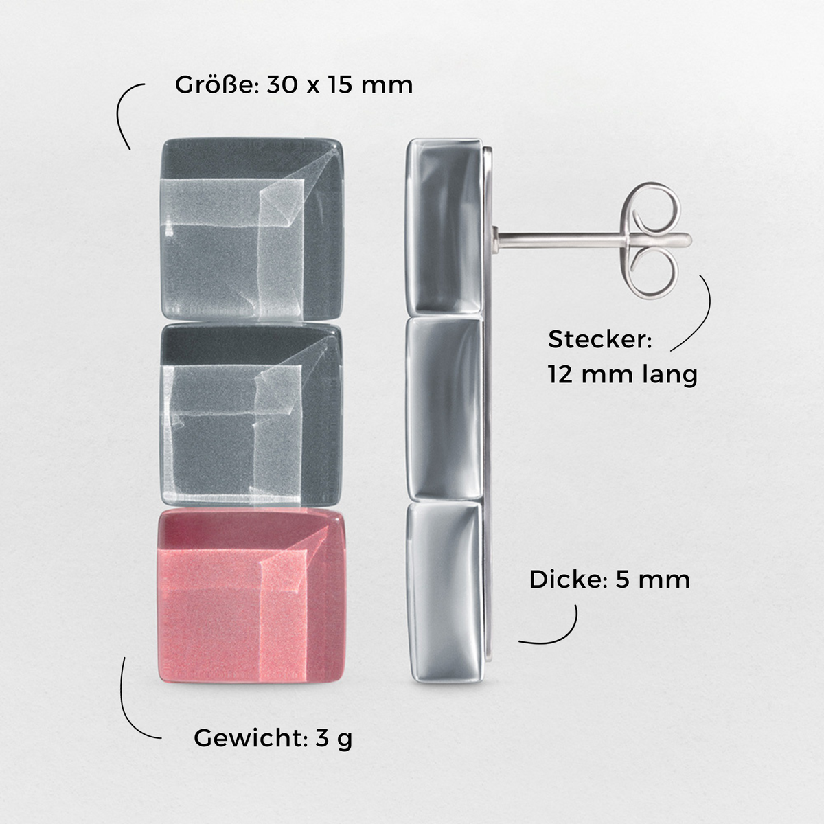Foto von Geometrische Ohrringe hängend